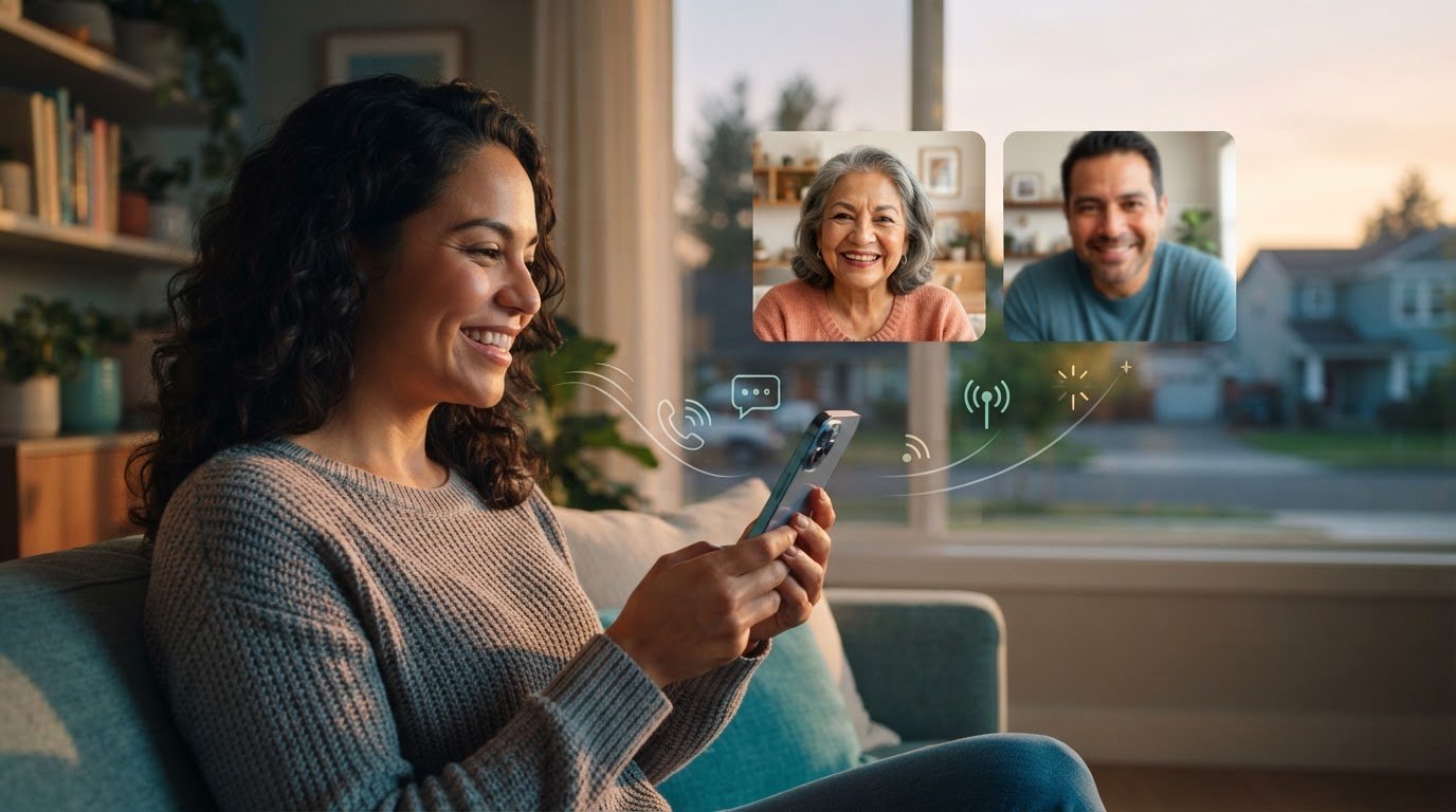 Tranquilidad de saber que mi familia está comunicada: opciones para mantenerse en contacto
