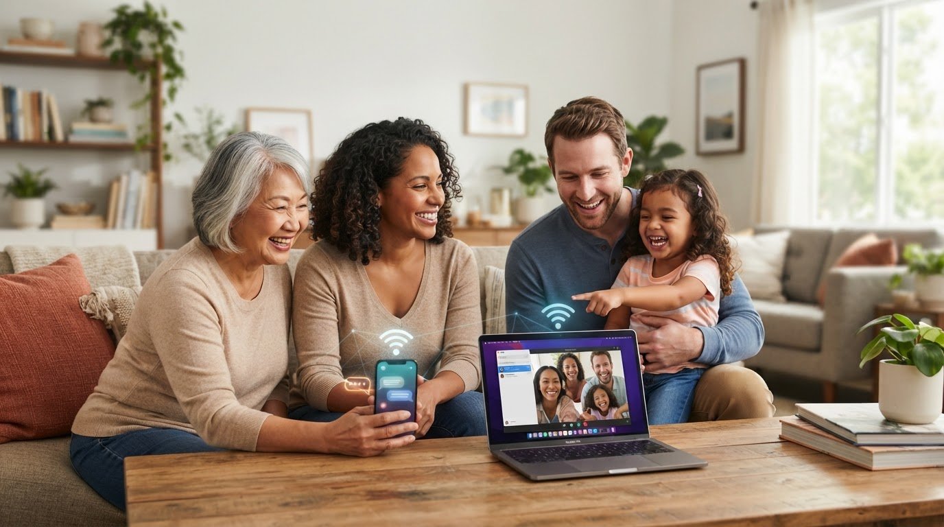 Cómo participar en el chat familiar desde web o móvil